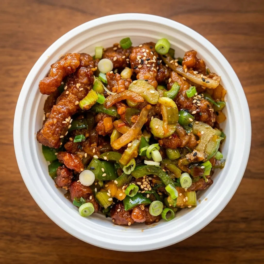 Ginger Beef at Chilli Peppers Ellerslie - Indo-Chinese restaurant in Edmonton