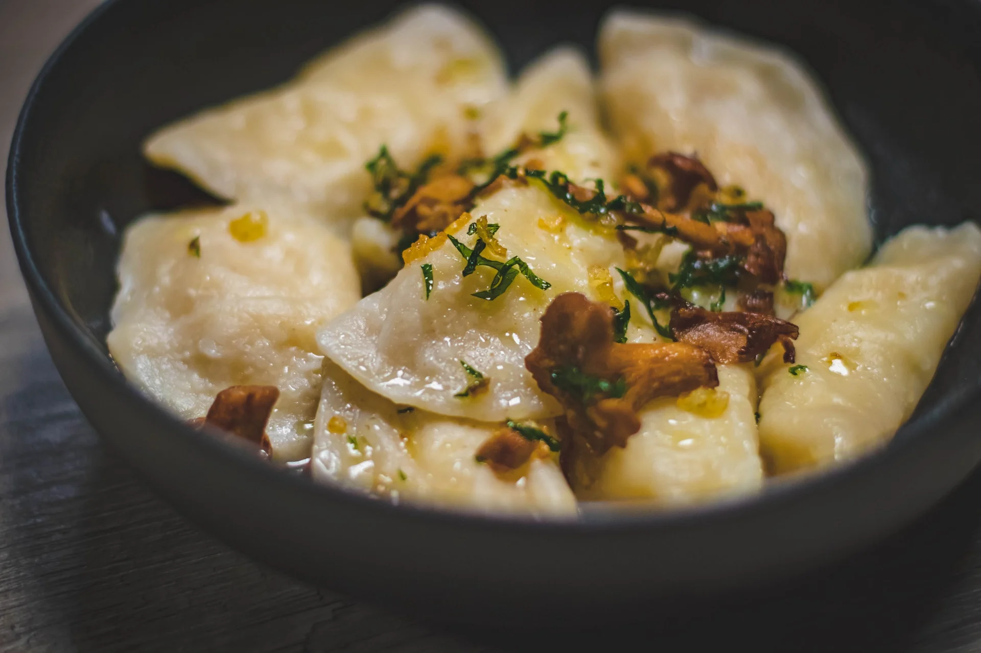 Creamy Indo-Chinese dumplings in a bowl